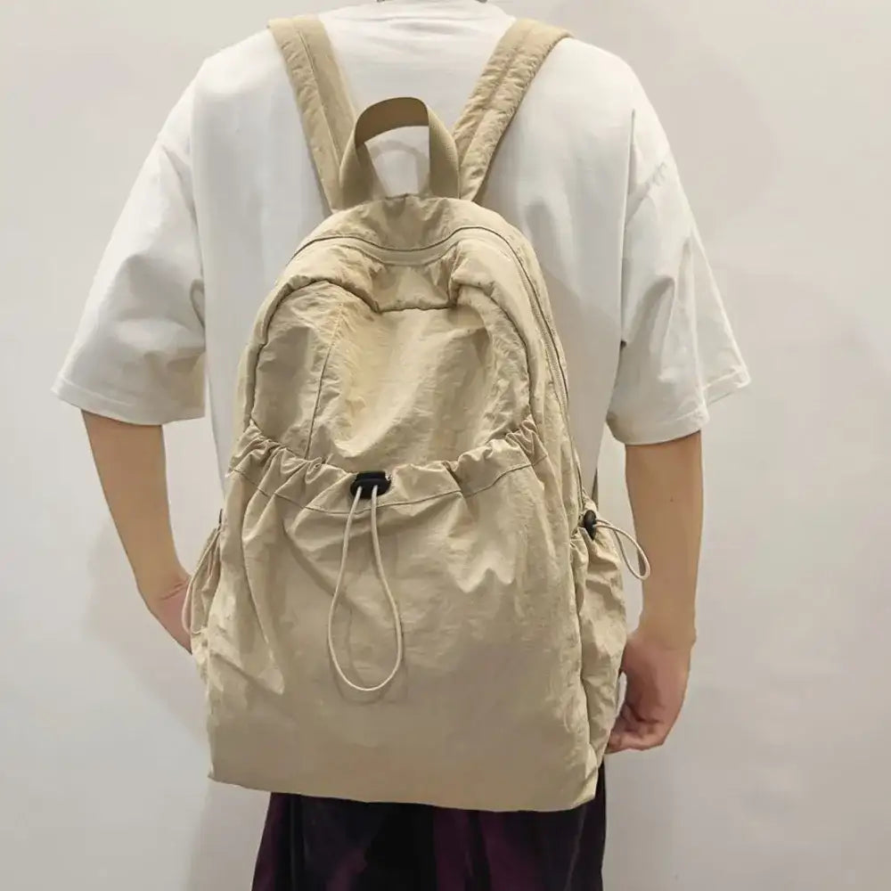 Drawstring Nylon Backpack Bag