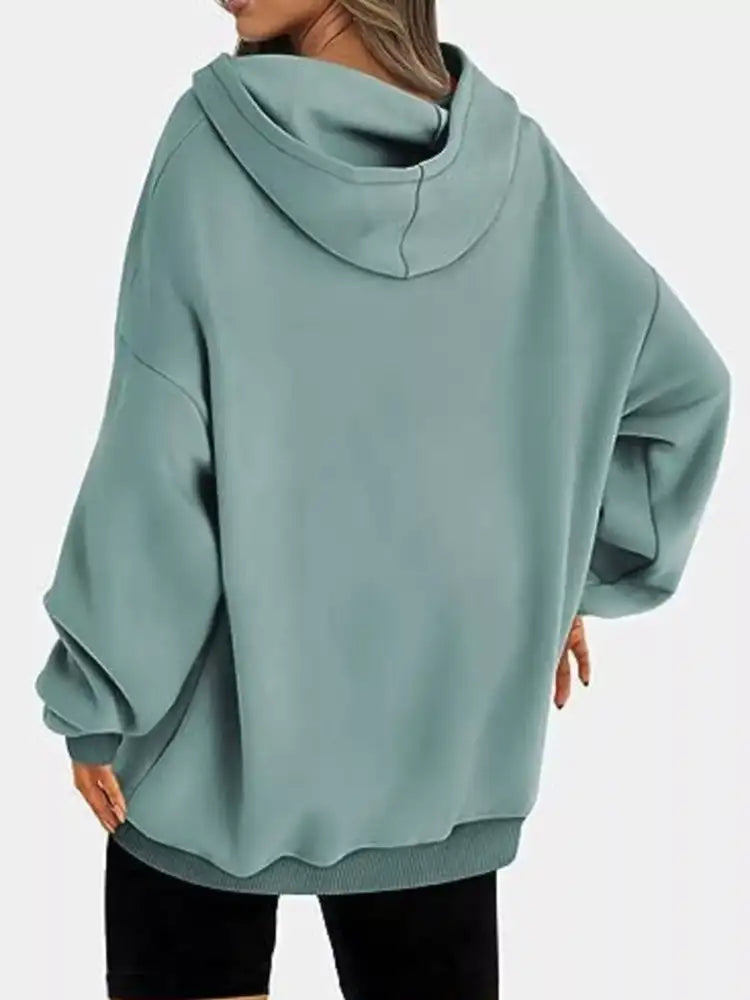 Drop Shoulder Long Sleeve Hoodie