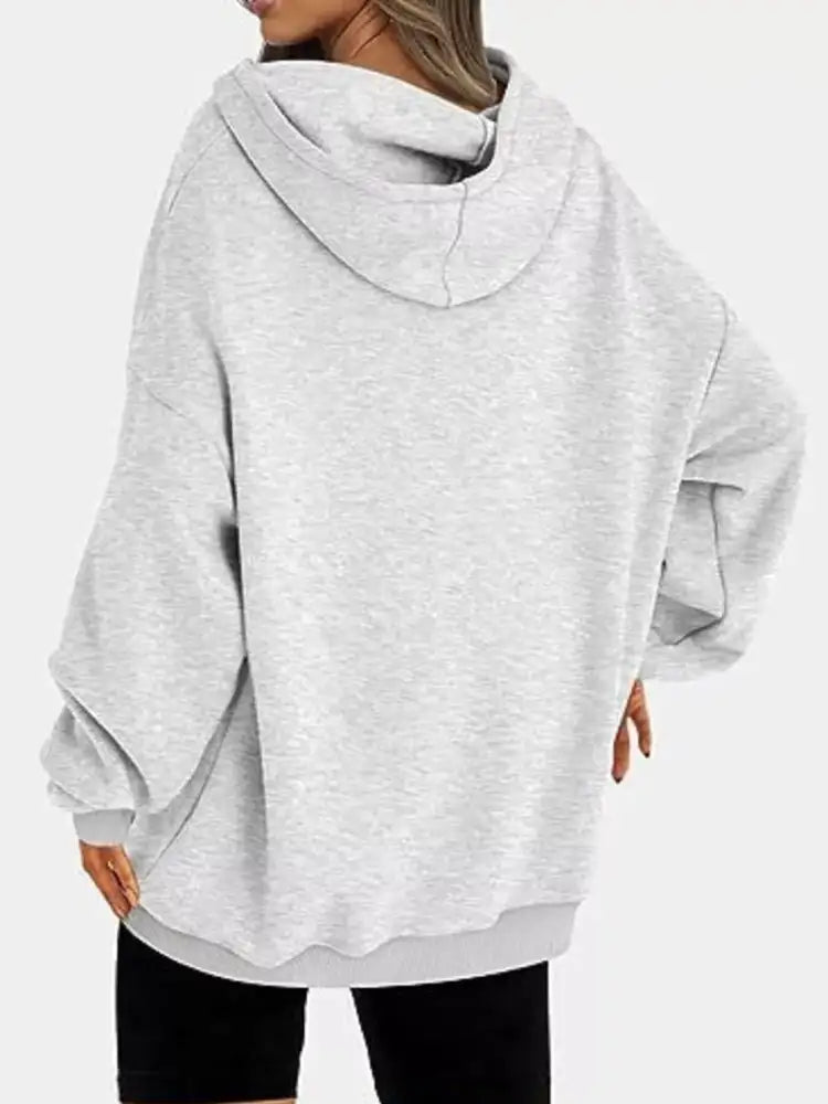 Drop Shoulder Long Sleeve Hoodie