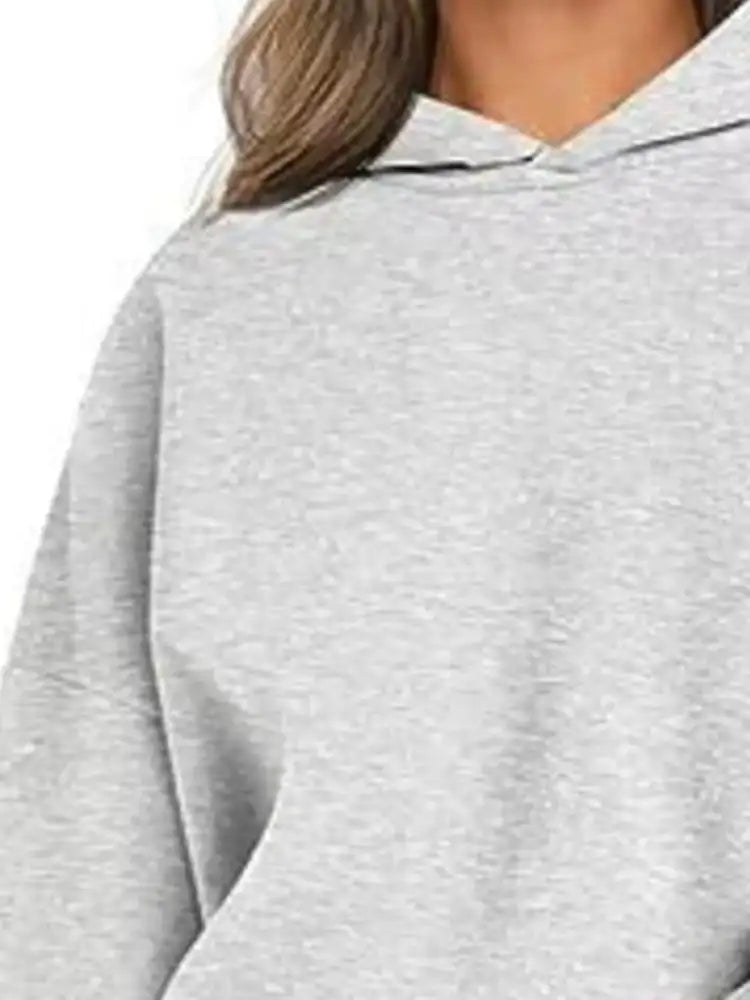 Drop Shoulder Long Sleeve Hoodie