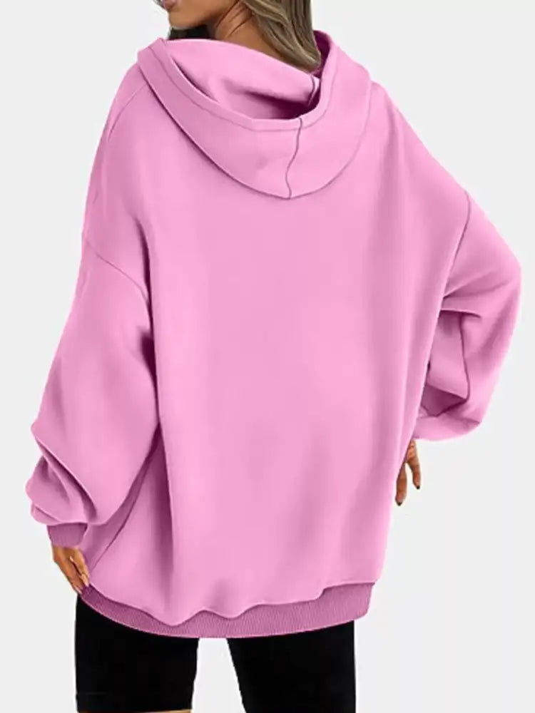 Drop Shoulder Long Sleeve Hoodie