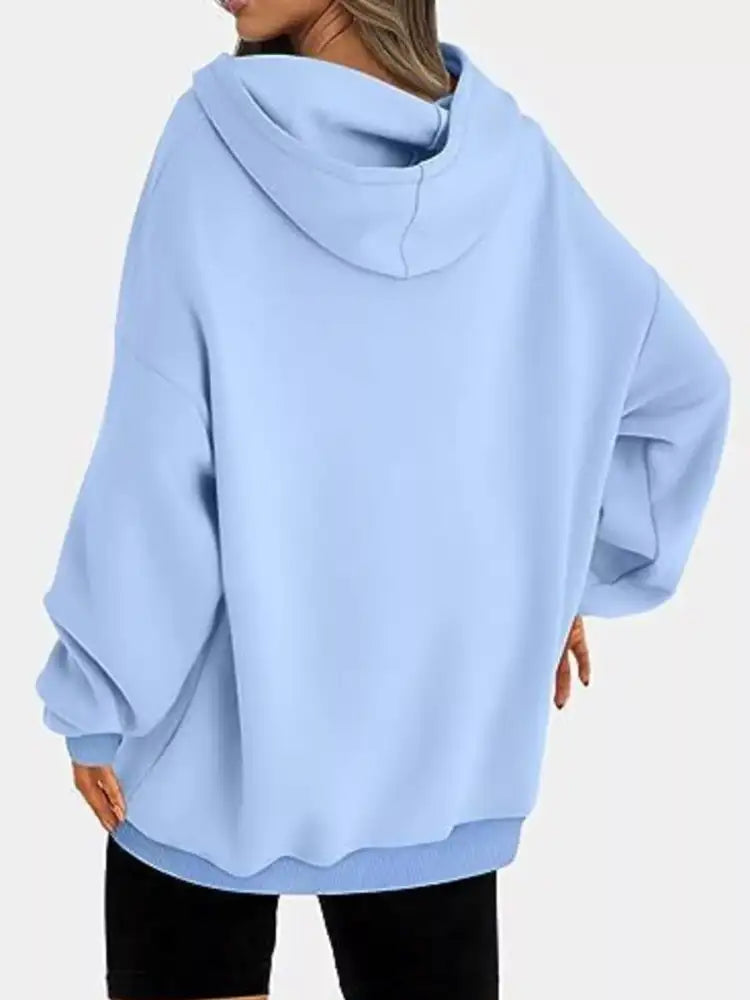Drop Shoulder Long Sleeve Hoodie