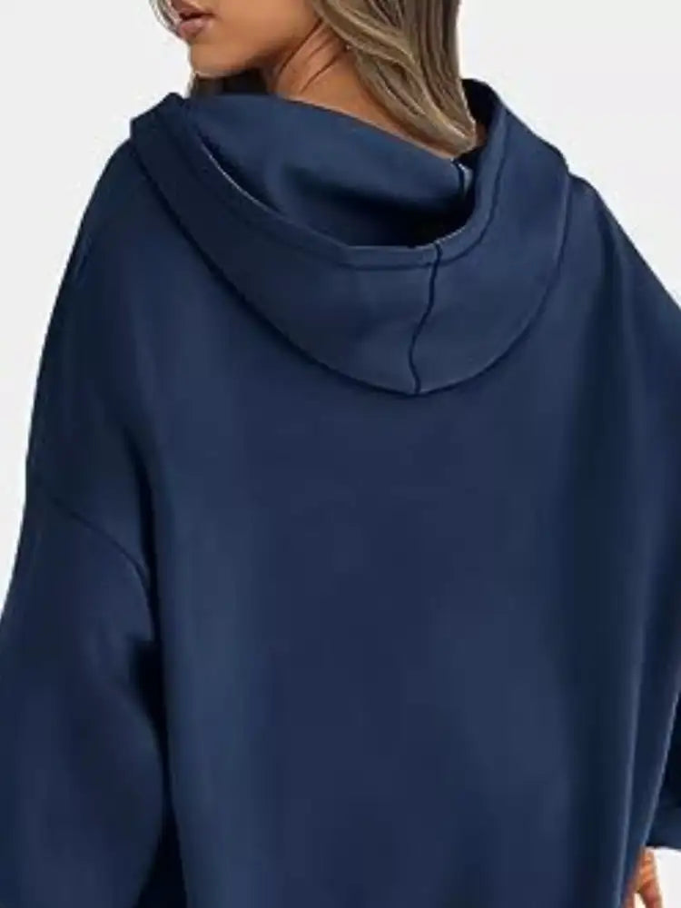 Drop Shoulder Long Sleeve Hoodie