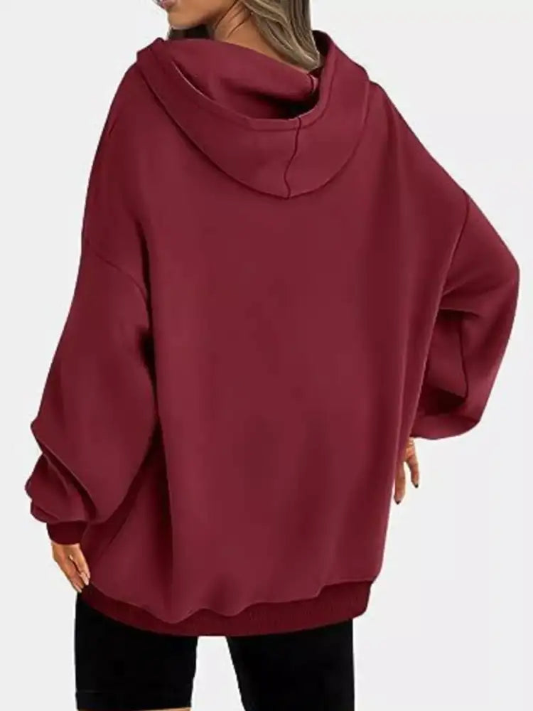 Drop Shoulder Long Sleeve Hoodie