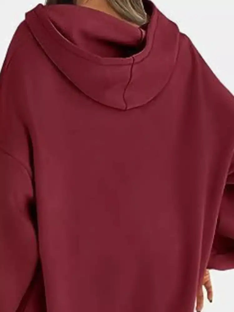 Drop Shoulder Long Sleeve Hoodie