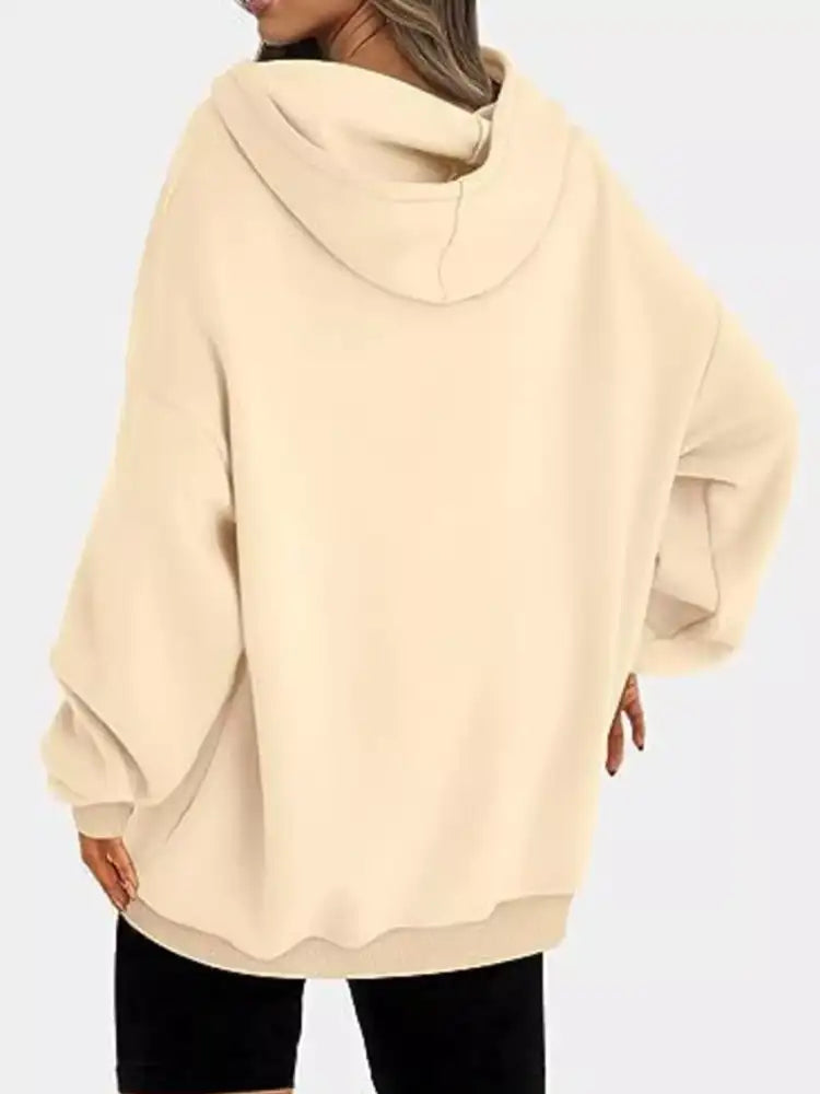 Drop Shoulder Long Sleeve Hoodie