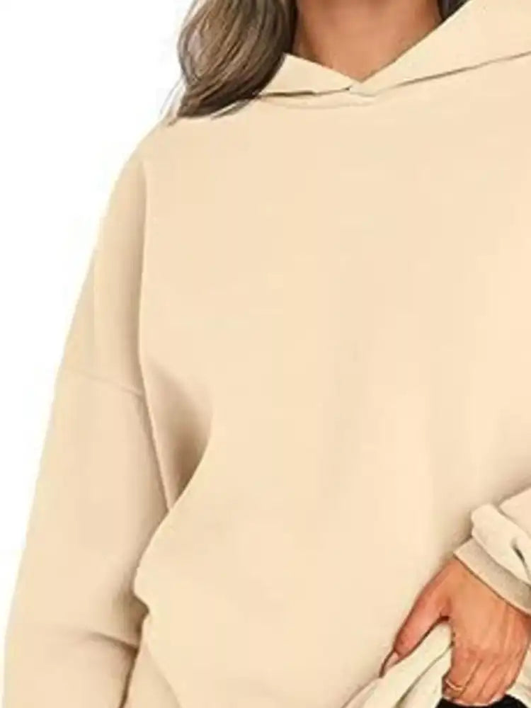 Drop Shoulder Long Sleeve Hoodie