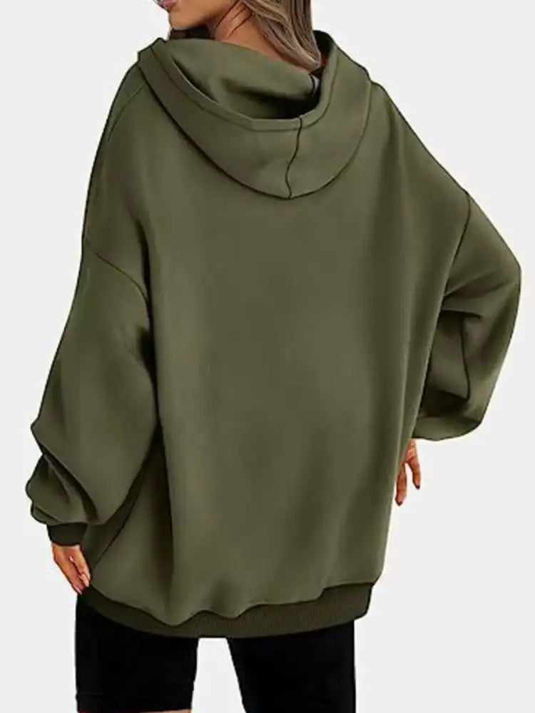 Drop Shoulder Long Sleeve Hoodie