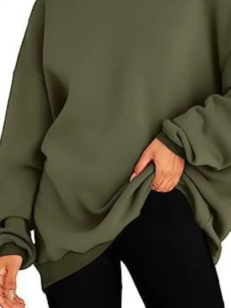 Drop Shoulder Long Sleeve Hoodie