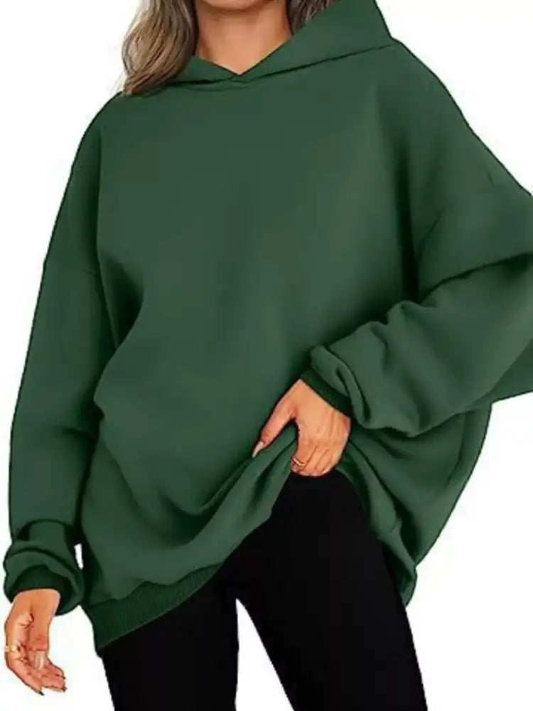 Drop Shoulder Long Sleeve Hoodie