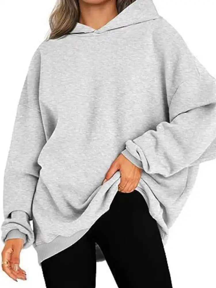 Drop Shoulder Long Sleeve Hoodie