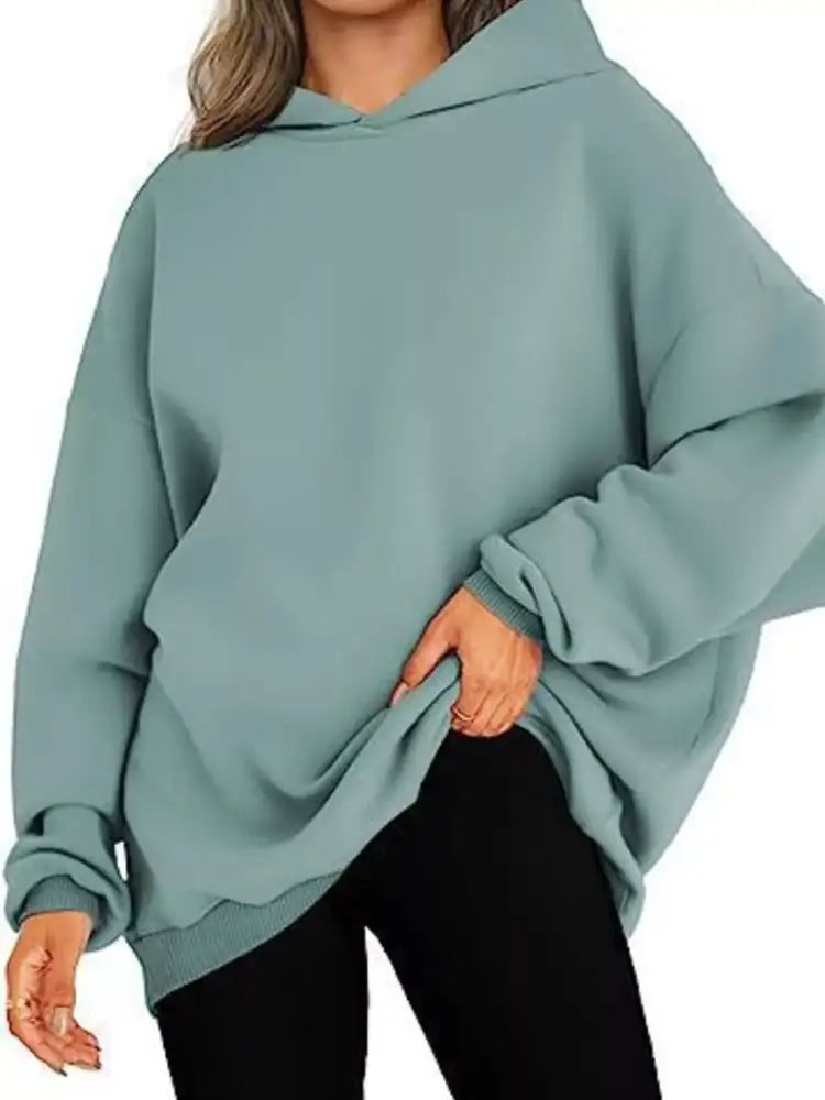 Drop Shoulder Long Sleeve Hoodie
