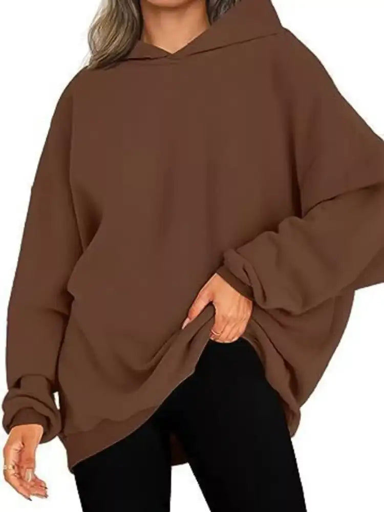 Drop Shoulder Long Sleeve Hoodie