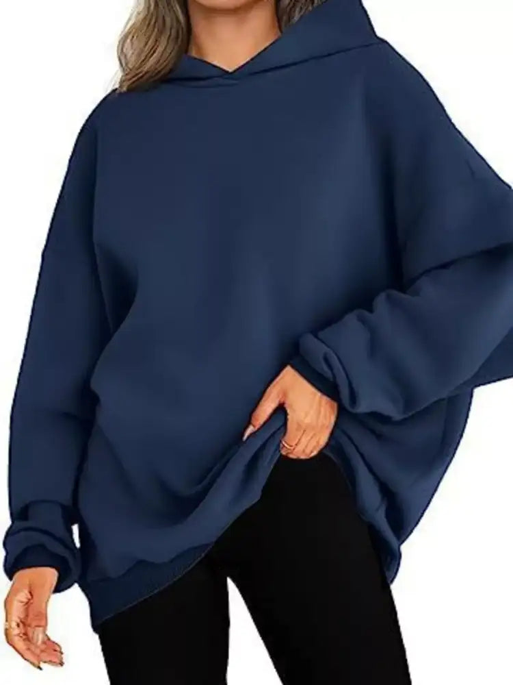 Drop Shoulder Long Sleeve Hoodie