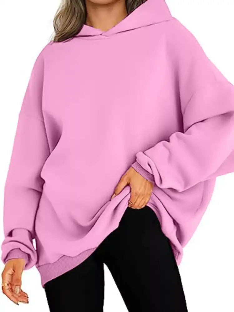 Drop Shoulder Long Sleeve Hoodie