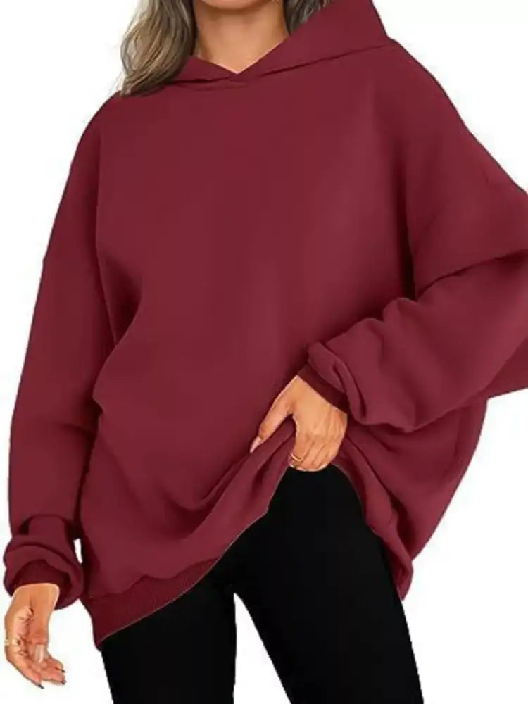 Drop Shoulder Long Sleeve Hoodie