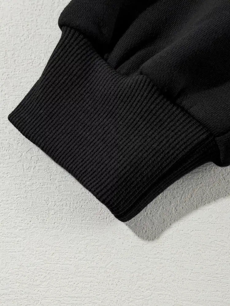 Drop Shoulder Zip Up Jacket and Drawstring Pants Active 2pcs Set