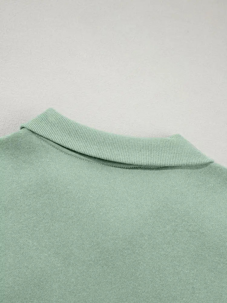 Drop Shoulder Zip Up Jacket and Drawstring Pants Active 2pcs Set