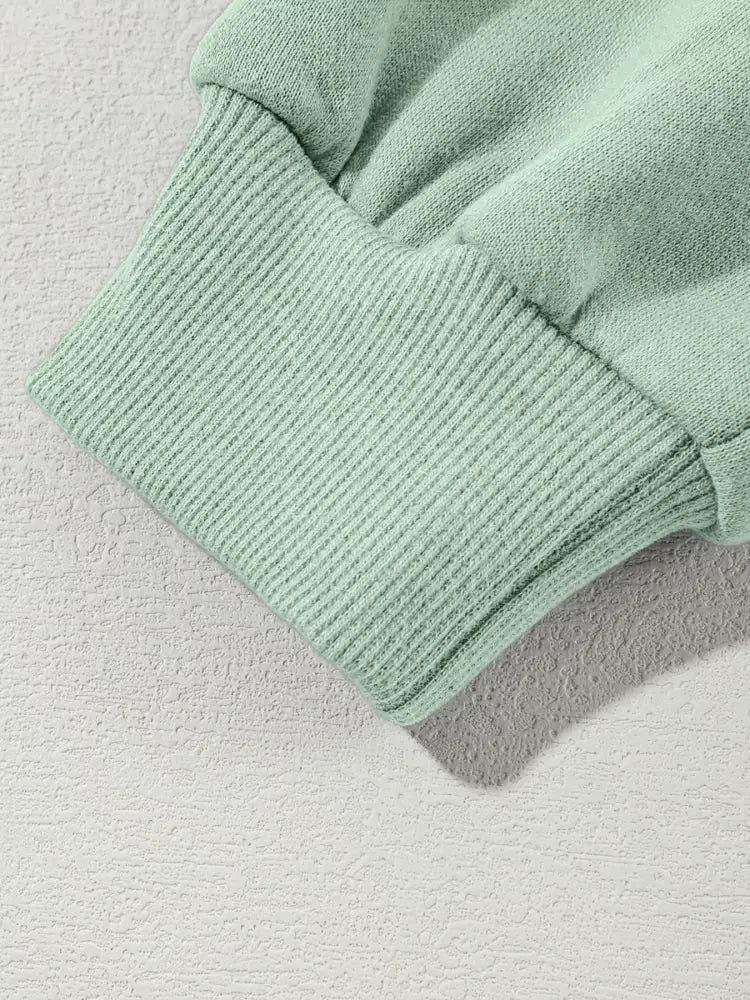 Drop Shoulder Zip Up Jacket and Drawstring Pants Active 2pcs Set