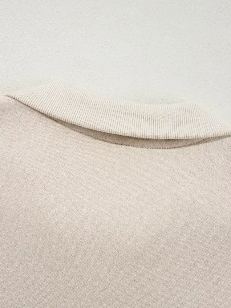 Drop Shoulder Zip Up Jacket and Drawstring Pants Active 2pcs Set