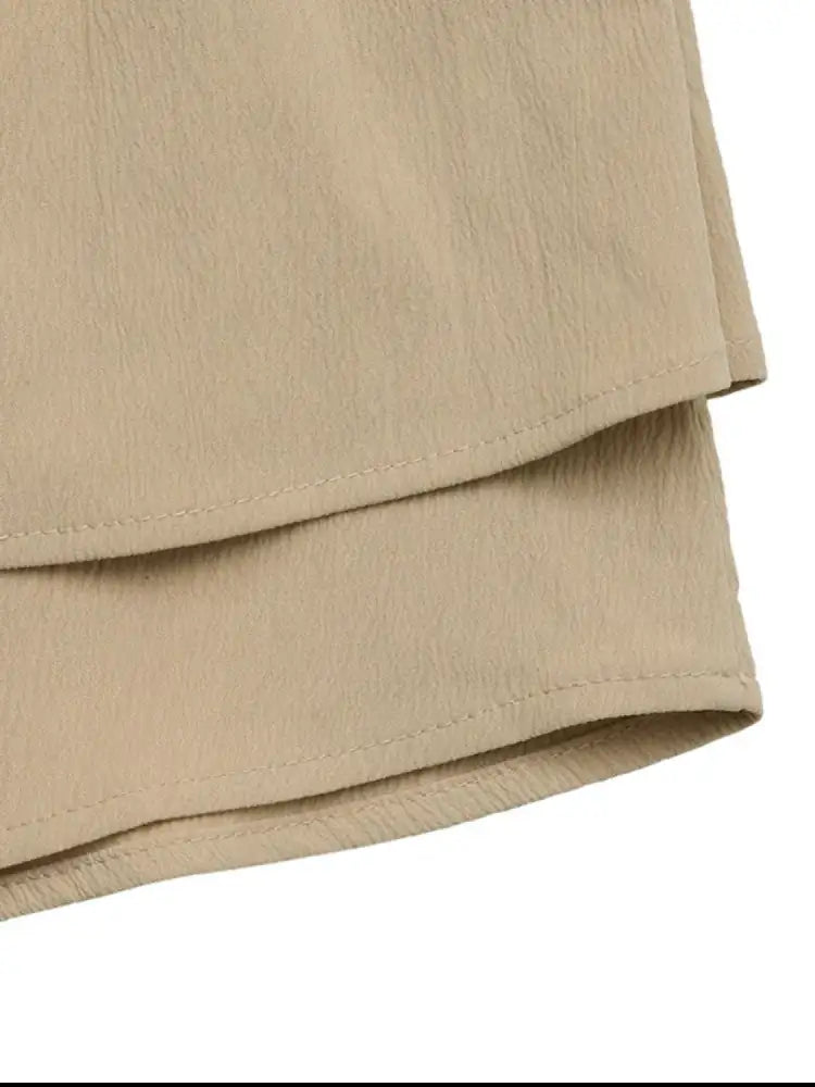 Elastic Waist Layered Skirt