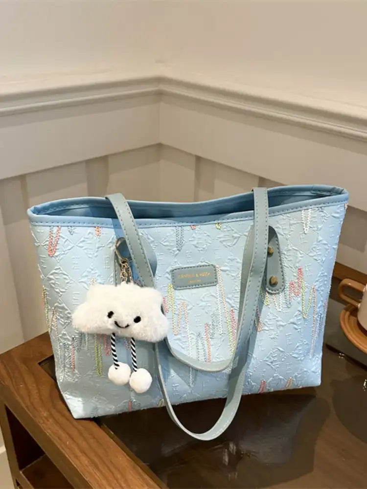 Embossed Pattern Shoulder Bag