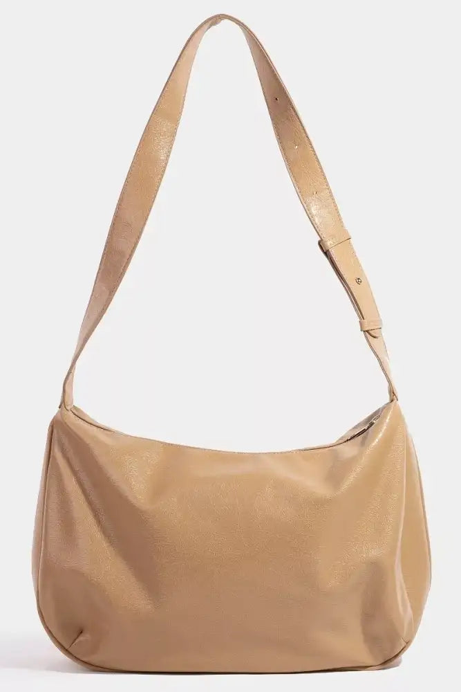Fame Faux Leather Hobo Crescent Shoulder Bag