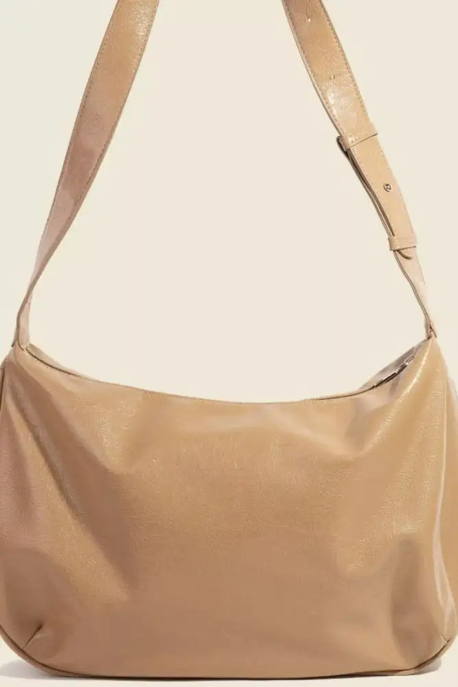 Fame Faux Leather Hobo Crescent Shoulder Bag
