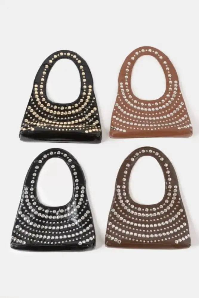 Fame Multi Rivet Shoulder Bag