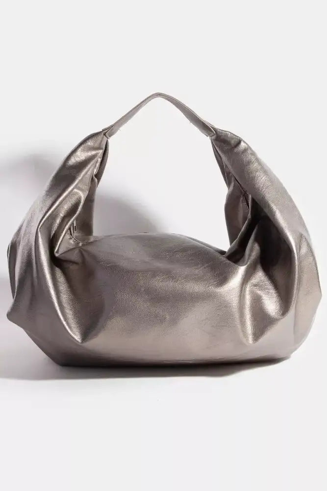 Fame Simple Faux Leather Hobo Shoulder Bag