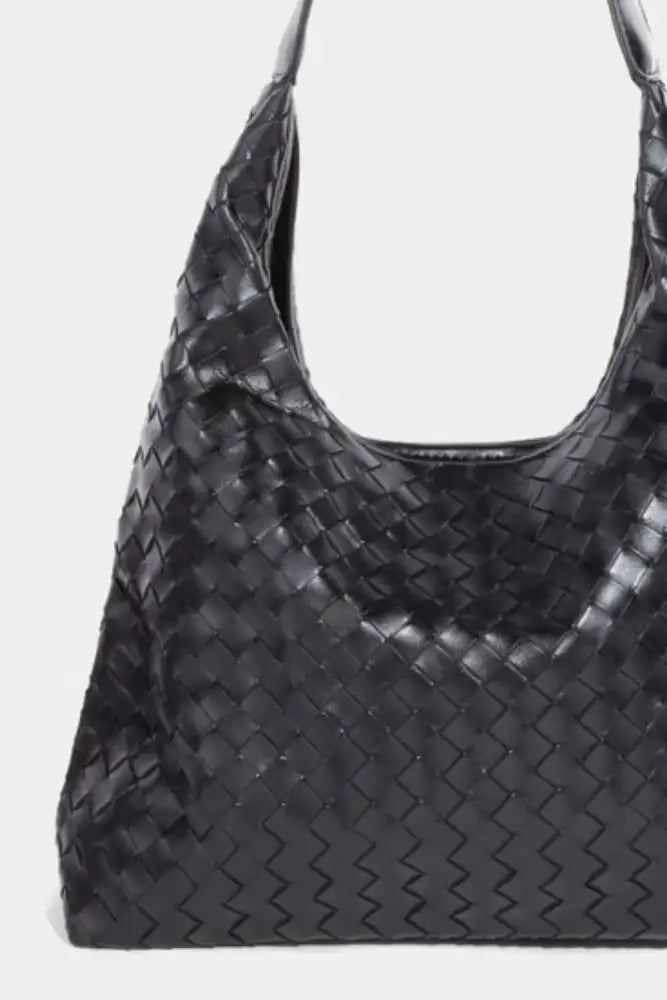 Fame Woven Faux Leather Tote Bag