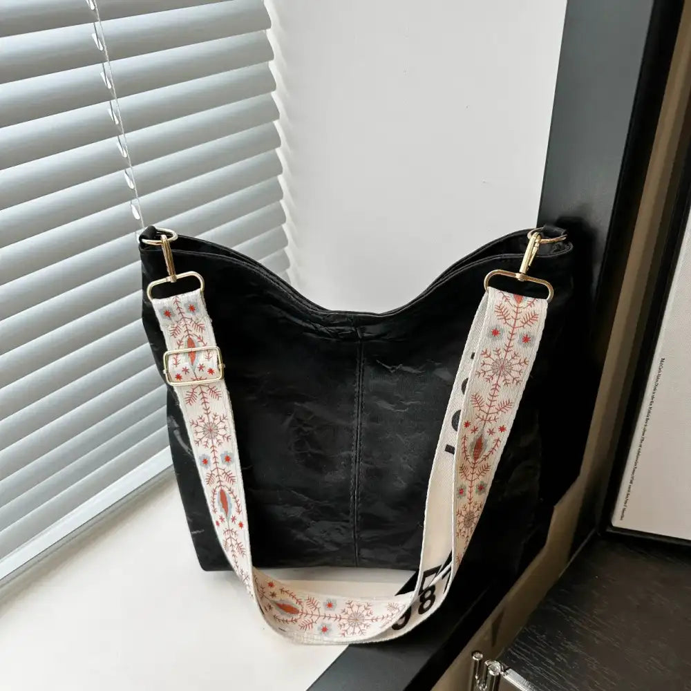 Floral Adjustable Strap Shoulder Bag