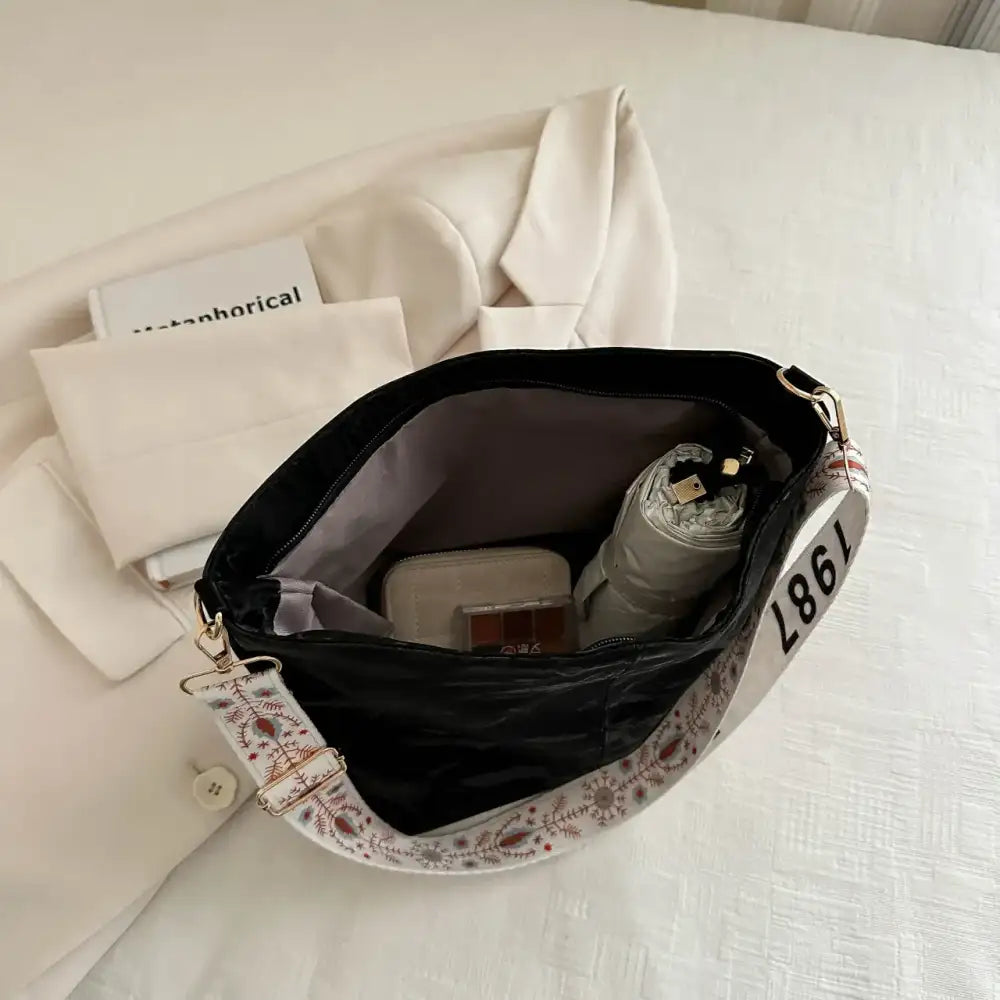 Floral Adjustable Strap Shoulder Bag