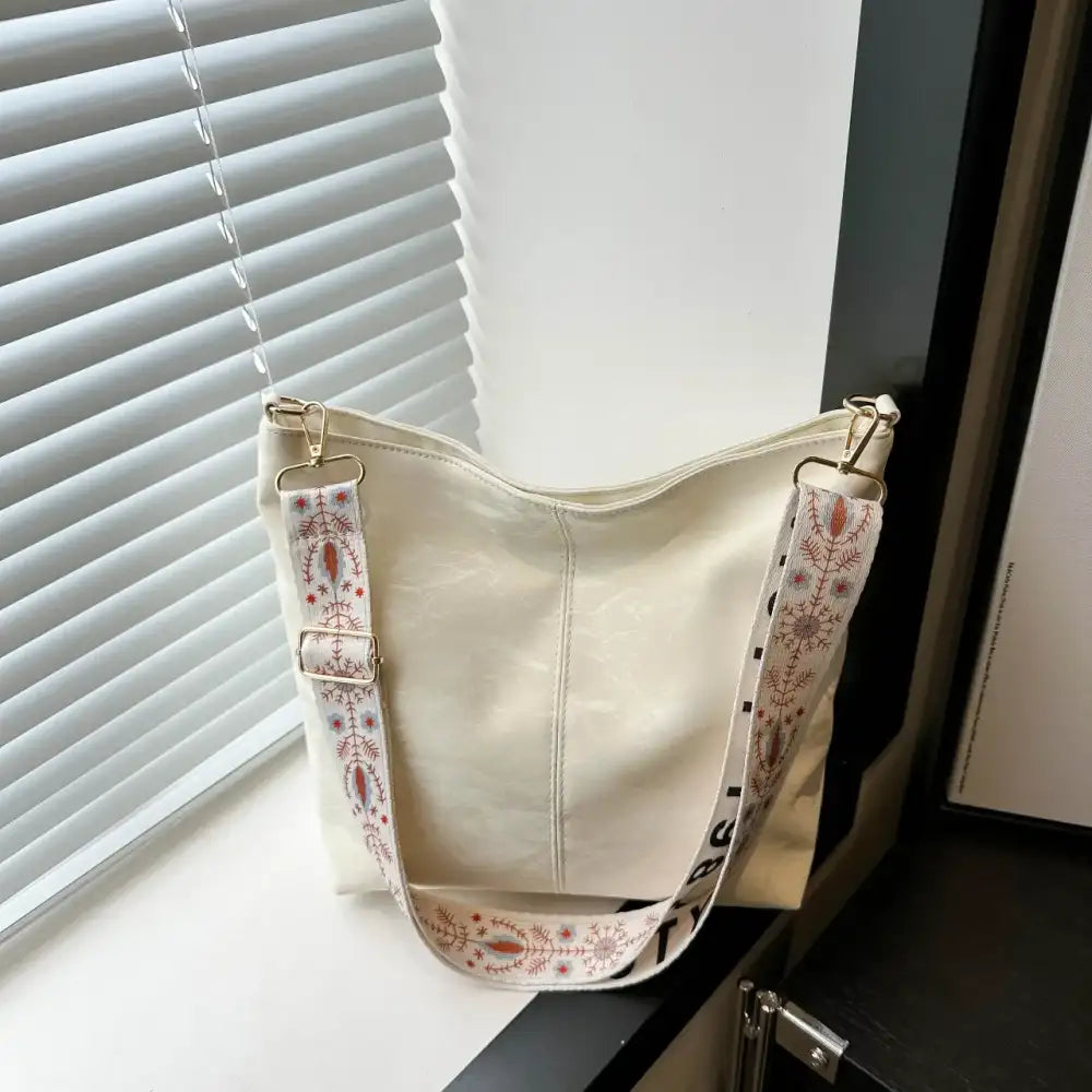 Floral Adjustable Strap Shoulder Bag
