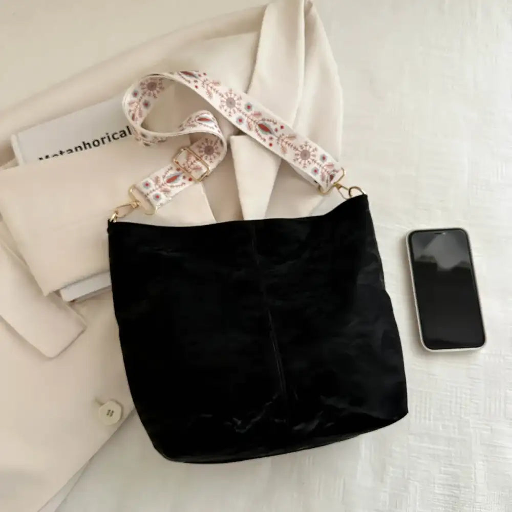 Floral Adjustable Strap Shoulder Bag