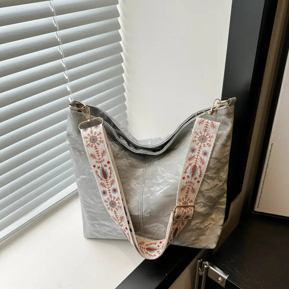 Floral Adjustable Strap Shoulder Bag