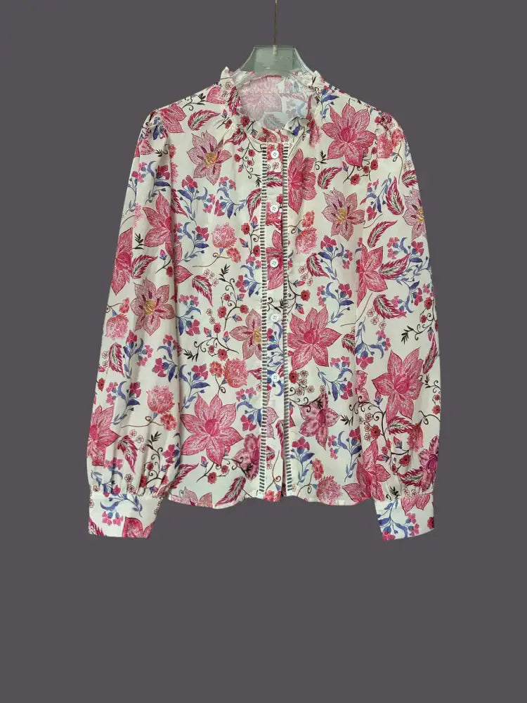 Floral Print Button Up Shirt