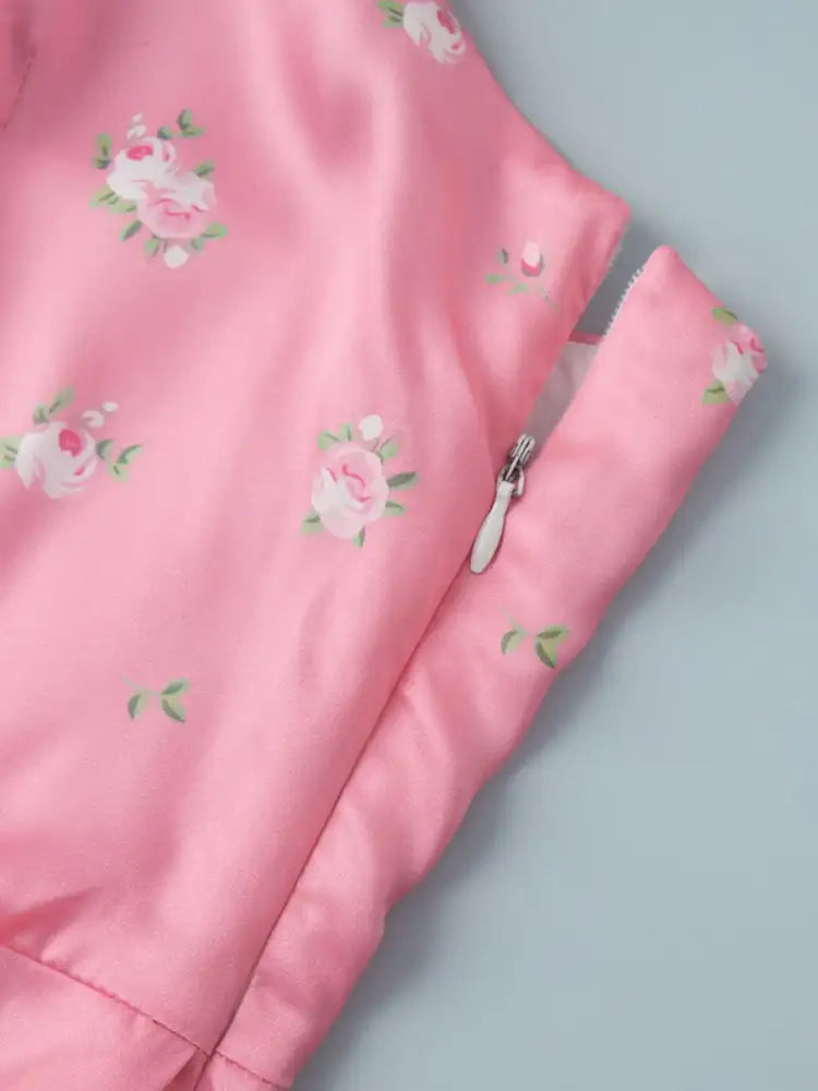 Floral Print Cami and Skirt Set