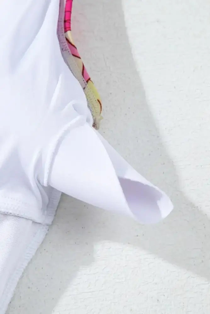 Floral Ruffle Trim Tummy Control One Piece Swimsuit