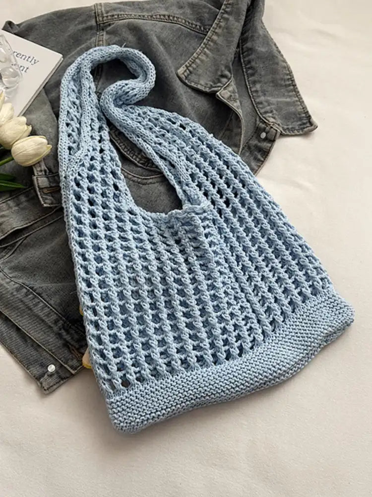 Flower Crochet Shoulder Bag