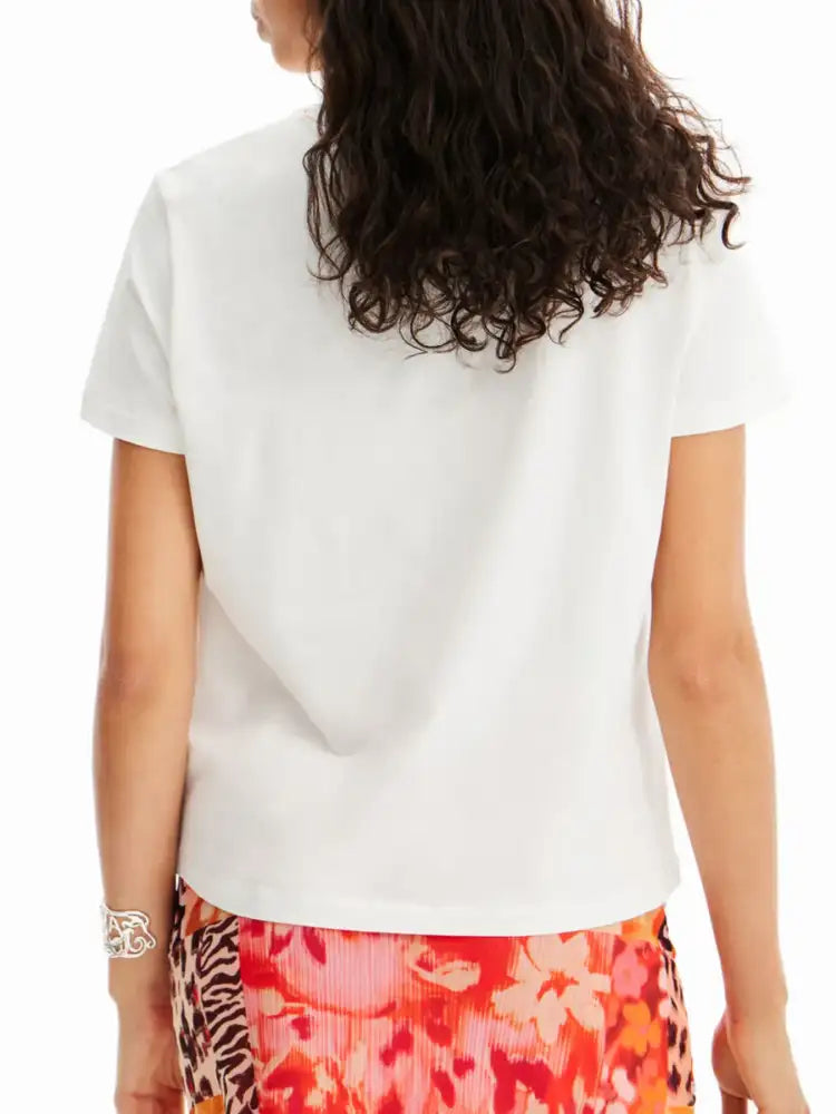 Flower Graphic Round Neck T-Shirt