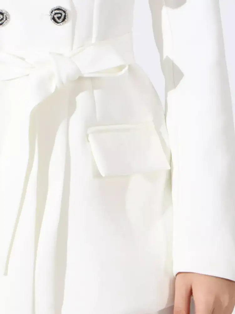 Flower Long Sleeve Blazer and Pants Set