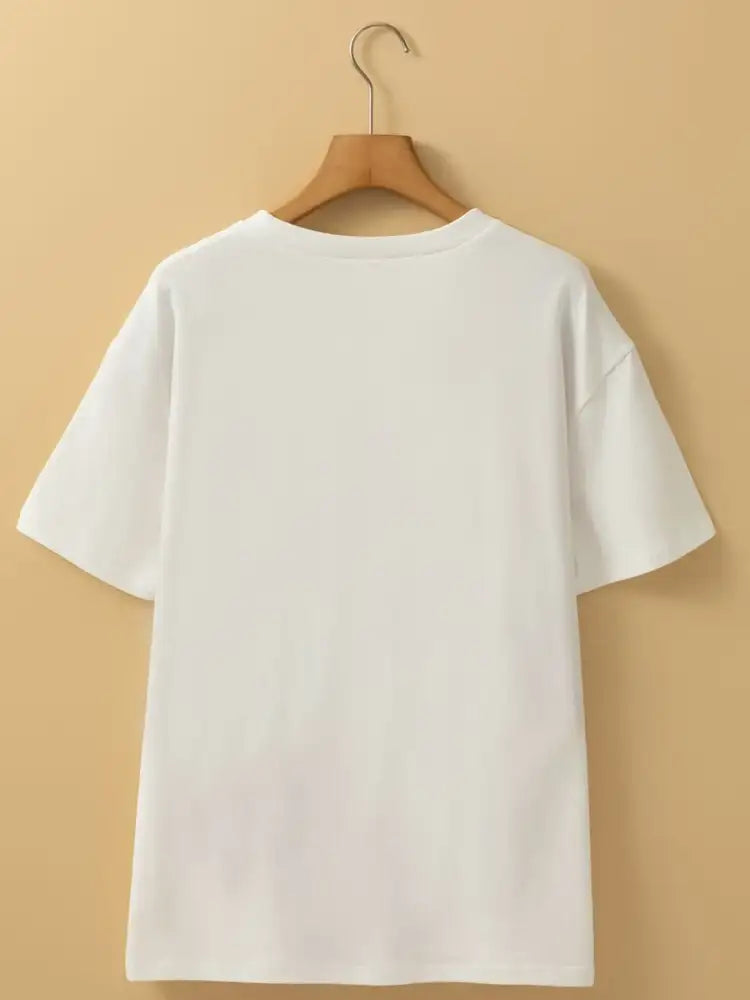 FLOWER MARKET Graphic Round Neck T Shirt