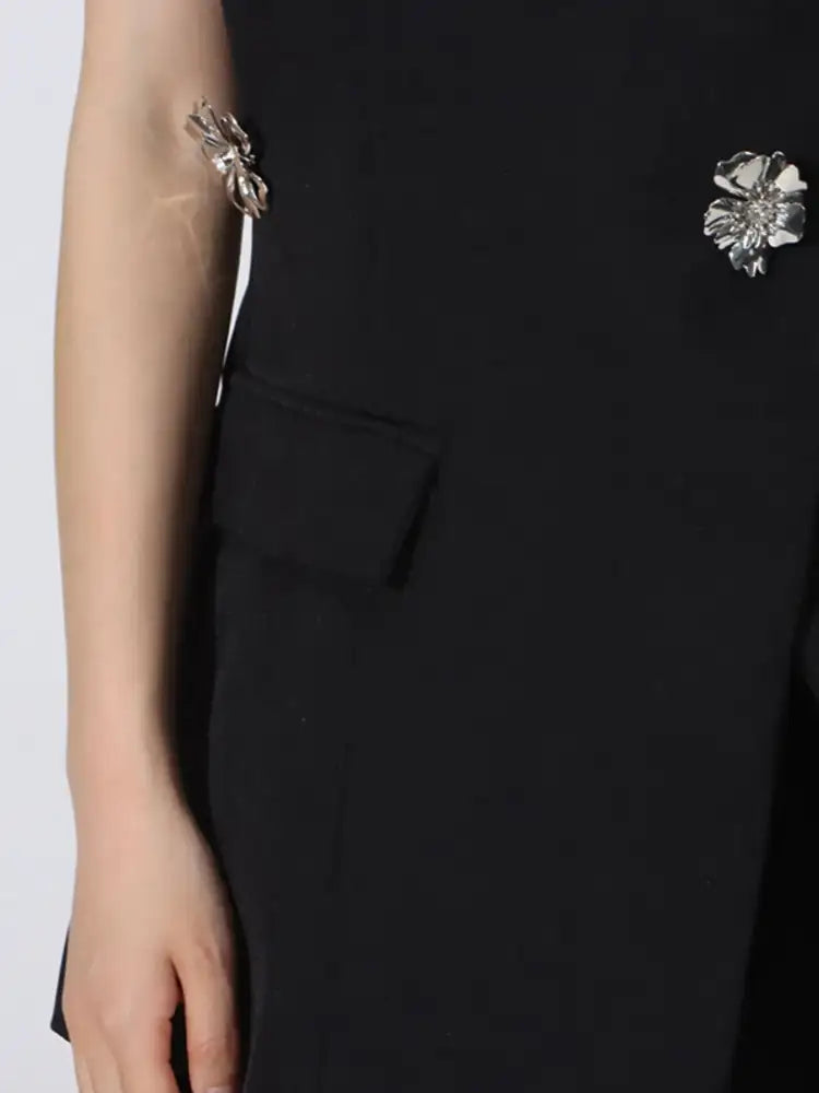 Flower Sleeveless Vest and Skirt Set