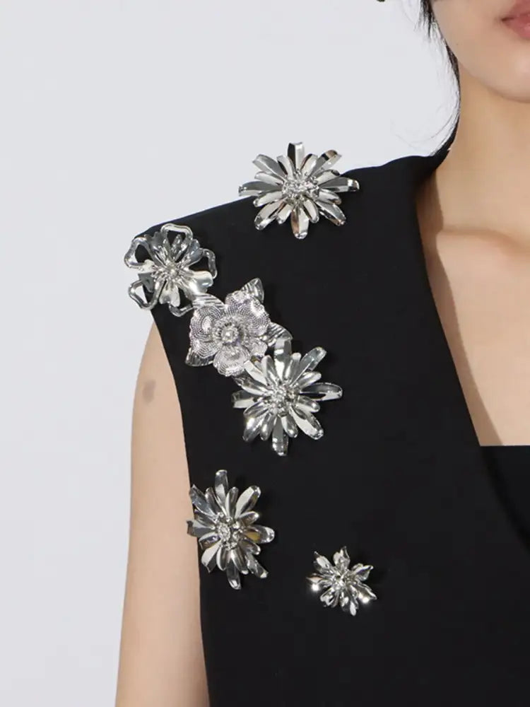 Flower Sleeveless Vest and Skirt Set