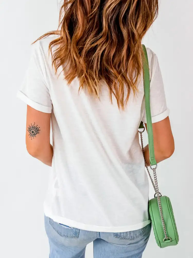 FOREVER CHASING SUNSETS Round Neck T Shirt