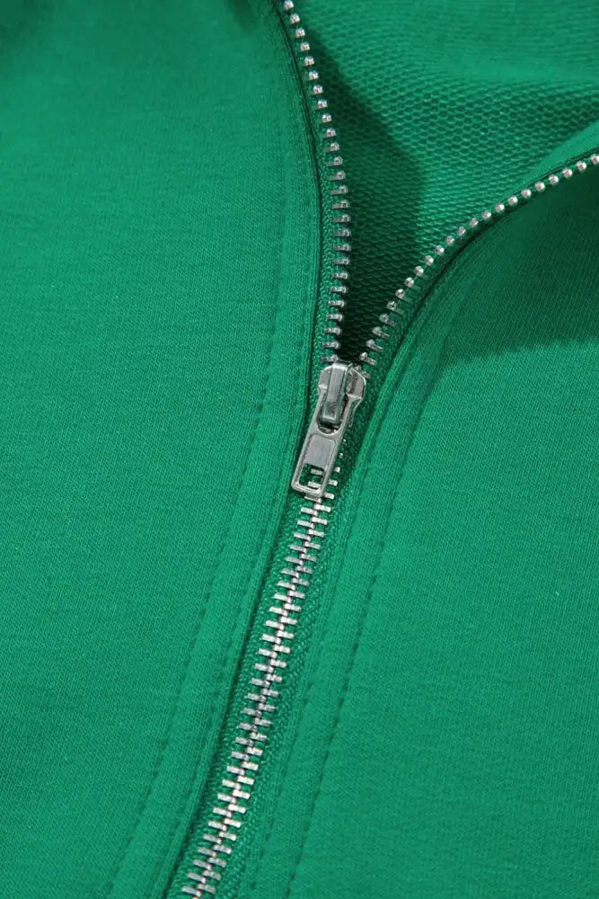 Frill Zip Front Puff Sleeve Top and Skort Set