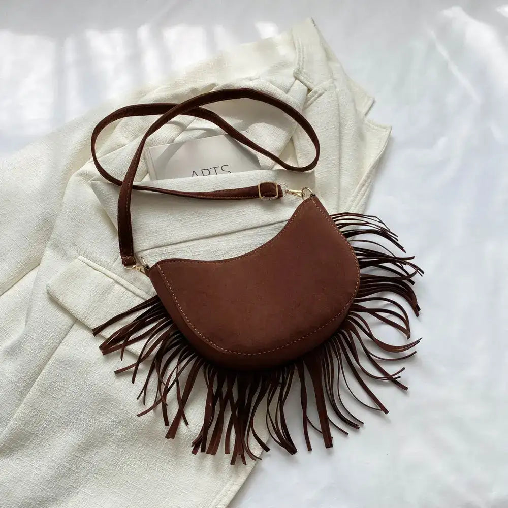Fringe Detail Crossbody Bag