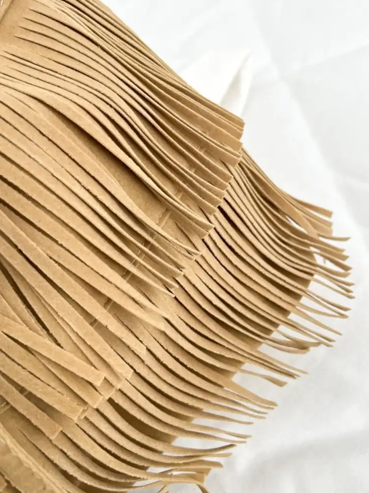 Fringe Drawstring Shoulder Bag