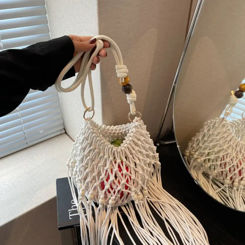 Fringe Net Shoulder Bag